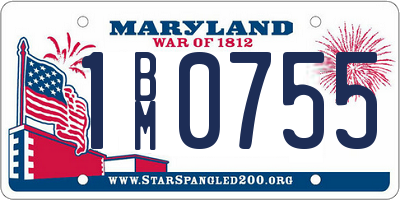 MD license plate 1BM0755