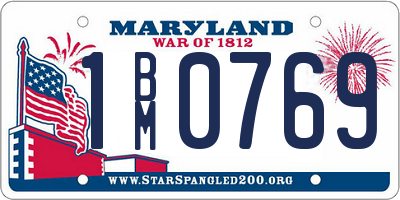MD license plate 1BM0769