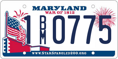 MD license plate 1BM0775