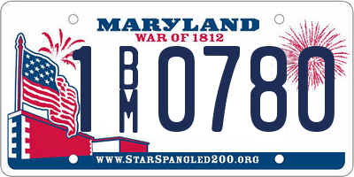 MD license plate 1BM0780