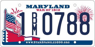 MD license plate 1BM0788