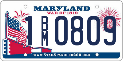 MD license plate 1BM0809