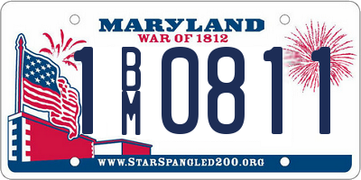 MD license plate 1BM0811