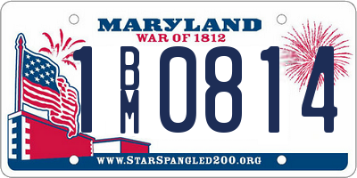 MD license plate 1BM0814