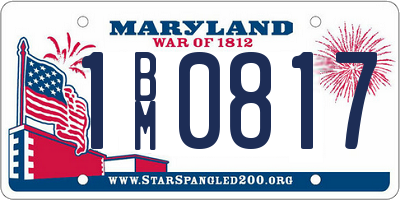 MD license plate 1BM0817