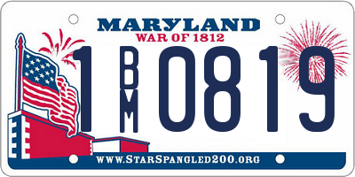 MD license plate 1BM0819