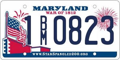 MD license plate 1BM0823