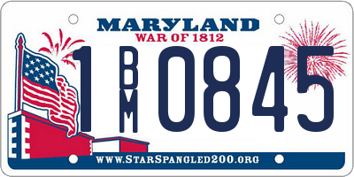 MD license plate 1BM0845