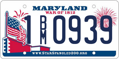 MD license plate 1BM0939