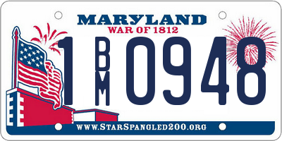 MD license plate 1BM0948