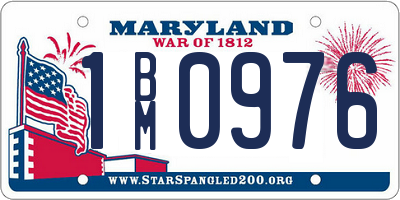 MD license plate 1BM0976