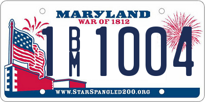 MD license plate 1BM1004