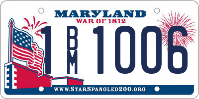 MD license plate 1BM1006