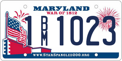 MD license plate 1BM1023