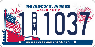 MD license plate 1BM1037