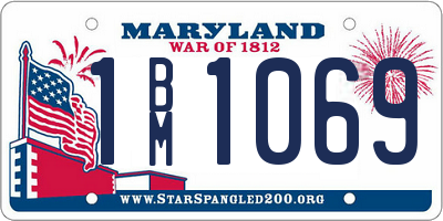 MD license plate 1BM1069