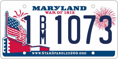 MD license plate 1BM1073