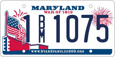 MD license plate 1BM1075