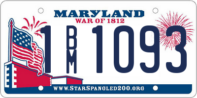 MD license plate 1BM1093