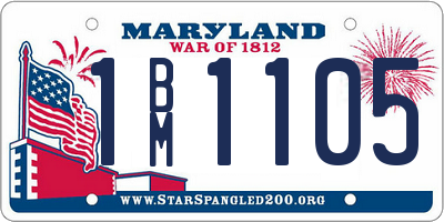 MD license plate 1BM1105