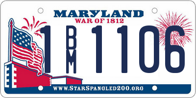 MD license plate 1BM1106