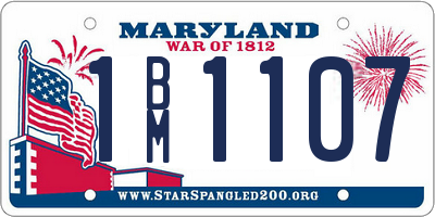 MD license plate 1BM1107