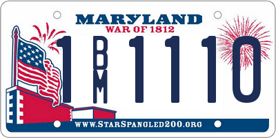 MD license plate 1BM1110