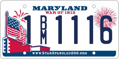MD license plate 1BM1116