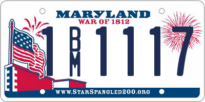 MD license plate 1BM1117