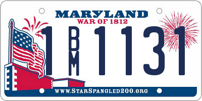 MD license plate 1BM1131