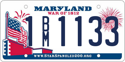 MD license plate 1BM1133