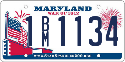 MD license plate 1BM1134