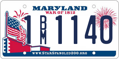 MD license plate 1BM1140