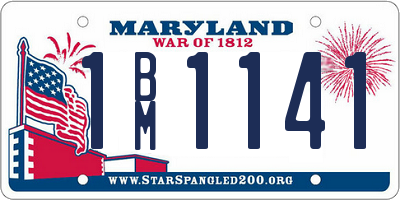 MD license plate 1BM1141