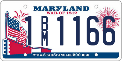 MD license plate 1BM1166