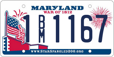 MD license plate 1BM1167