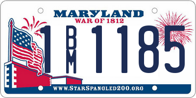 MD license plate 1BM1185