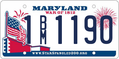 MD license plate 1BM1190