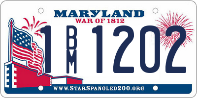 MD license plate 1BM1202