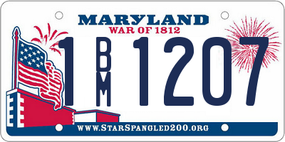 MD license plate 1BM1207