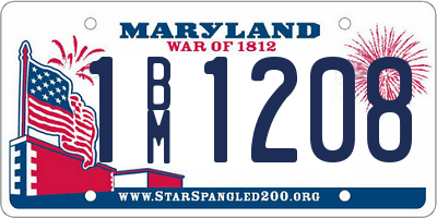 MD license plate 1BM1208
