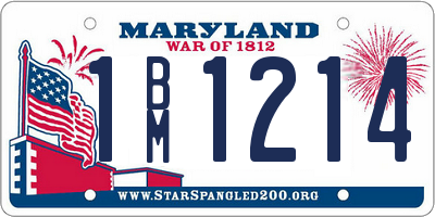 MD license plate 1BM1214