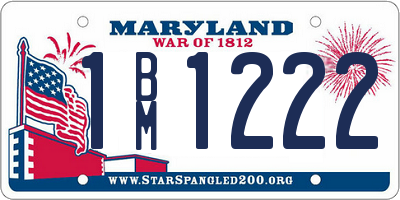 MD license plate 1BM1222