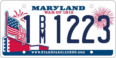 MD license plate 1BM1223
