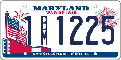 MD license plate 1BM1225