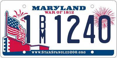 MD license plate 1BM1240