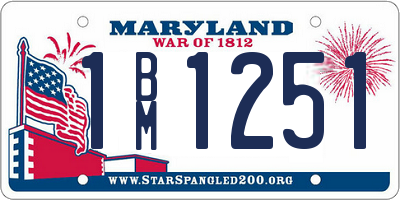 MD license plate 1BM1251