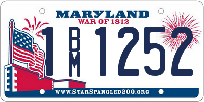 MD license plate 1BM1252