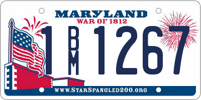 MD license plate 1BM1267