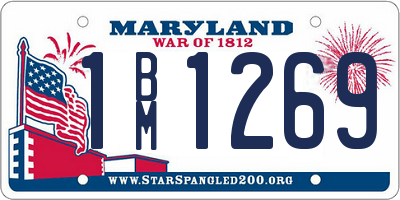 MD license plate 1BM1269